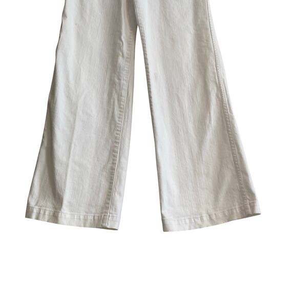 American Living White Cotton Denim Wide Leg Mid Rise Sailor Classic Jeans Sz 4 - Picture 14 of 16